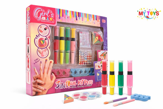 Nail Art Pens - 3 In 1. (8818)