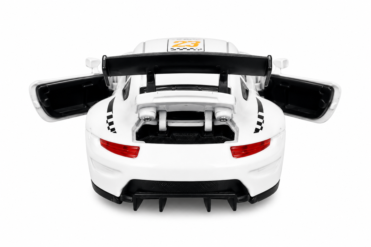 White AMP Sports Car