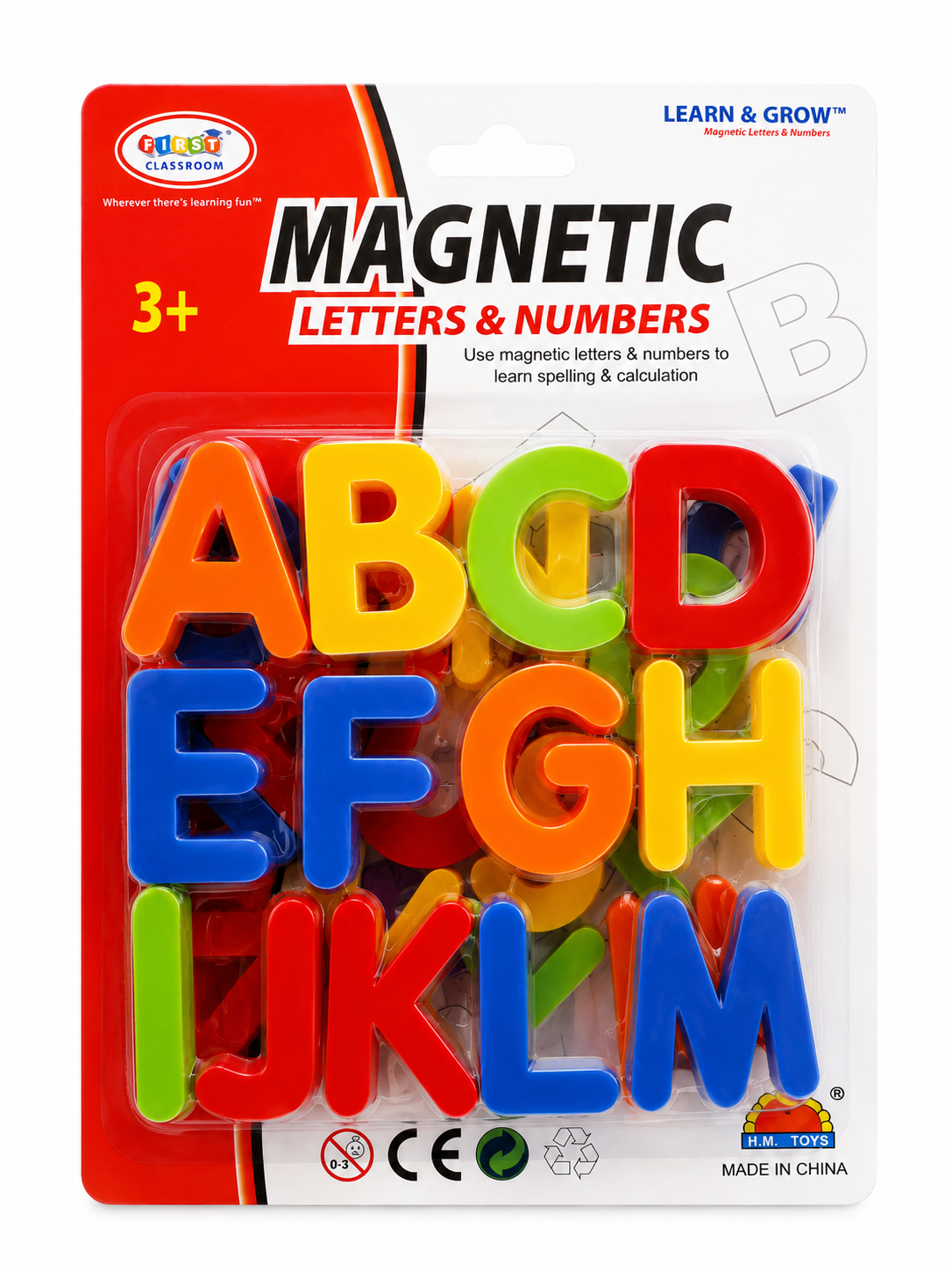Colorful Magnetic Letters and Numbers Set