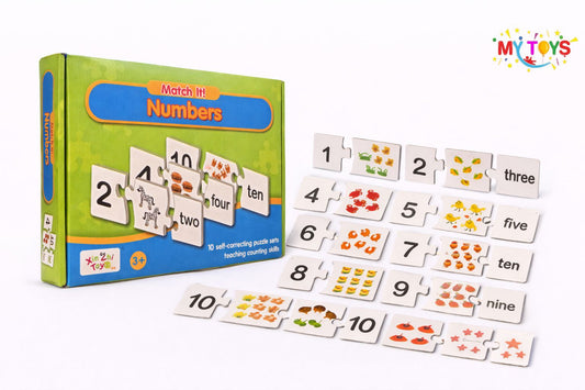 Match It Numbers - Puzzle Set Teaching Counting Skills.
