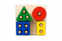 Wooden Shape Tray (4 Pcs)