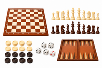 Chess/ Checkers/Backgammon-Wooden