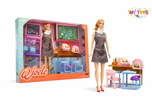 Dolls Set Teacher - Education & Fun.