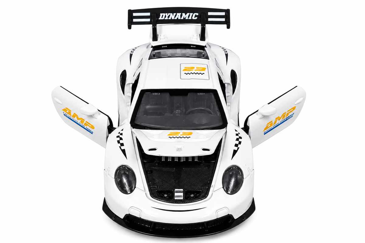 White AMP Sports Car