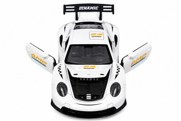 White AMP Sports Car
