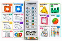 78-Piece Magnetic Building Blocks Marble Run Set Building Blocks - 6606A