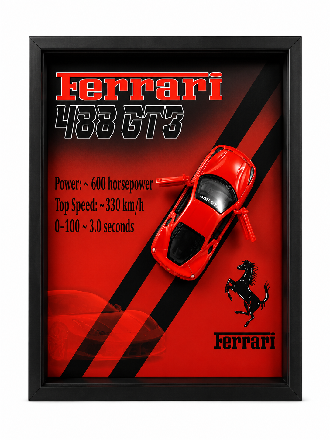 Ferrari 488 GTB 3D Frame Model