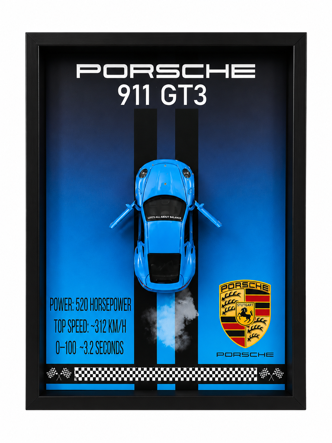 Porsche 911 GT3 3D Frame Model