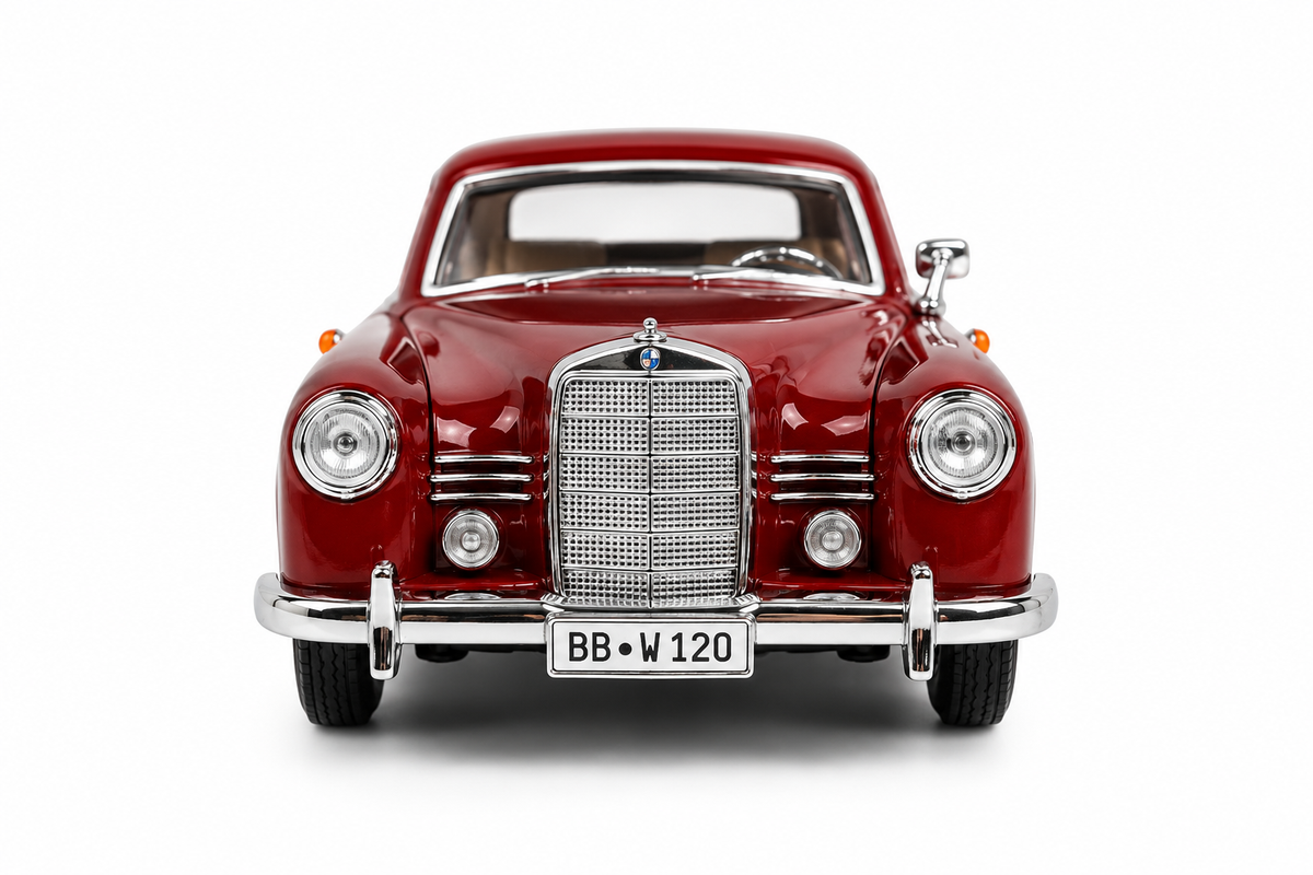 1:24 Mercedes Red Classic Sedan - Diecast Model