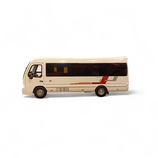 Toyota Coaster minibus.