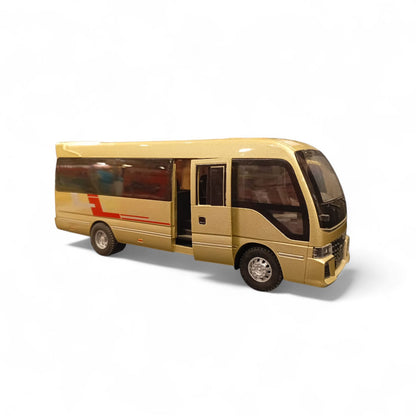 Toyota Coaster minibus.