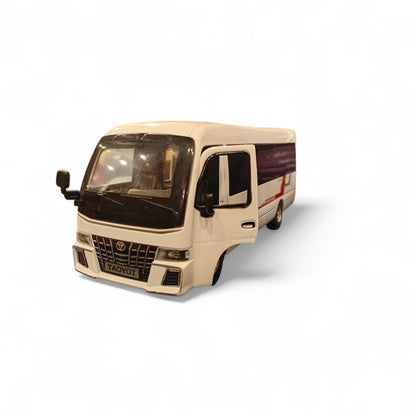 Toyota Coaster minibus.