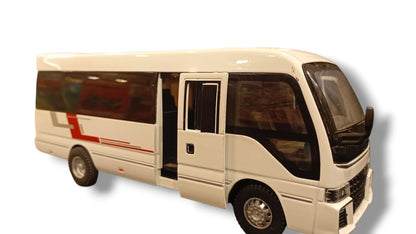 Toyota Coaster minibus.