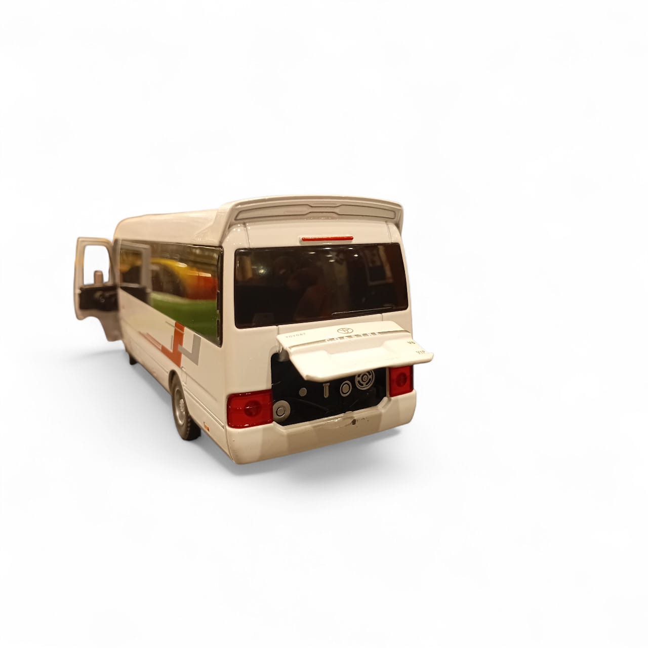 Toyota Coaster minibus.