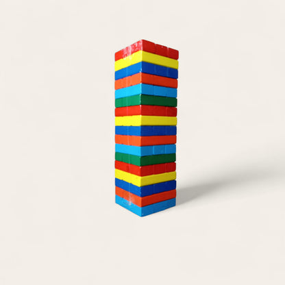 🧱 51 Pieces Colorful Wooden Blocks Game - Fun Stacking Toy for Kids & Family 🎲