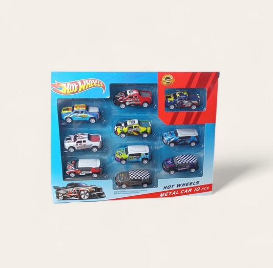 Hot Wheels 10-Piece Metal Car Set – Premium Racing Collection 🏎️🏆