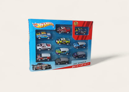 Hot Wheels 10-Piece Metal Car Set – Premium Racing Collection 🏎️🏆