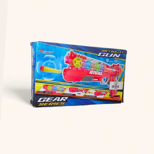 Soft Bullet Gun - Gear Series | Colorful Gear Mechanism Toy Gun for Kids 🎯💥
