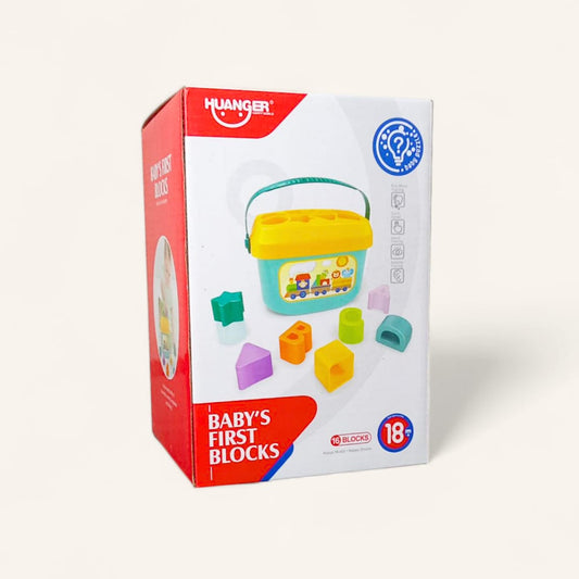 Huanger Baby's First Blocks – Colorful Shape Sorting & Learning Toy for Toddlers 👶✨