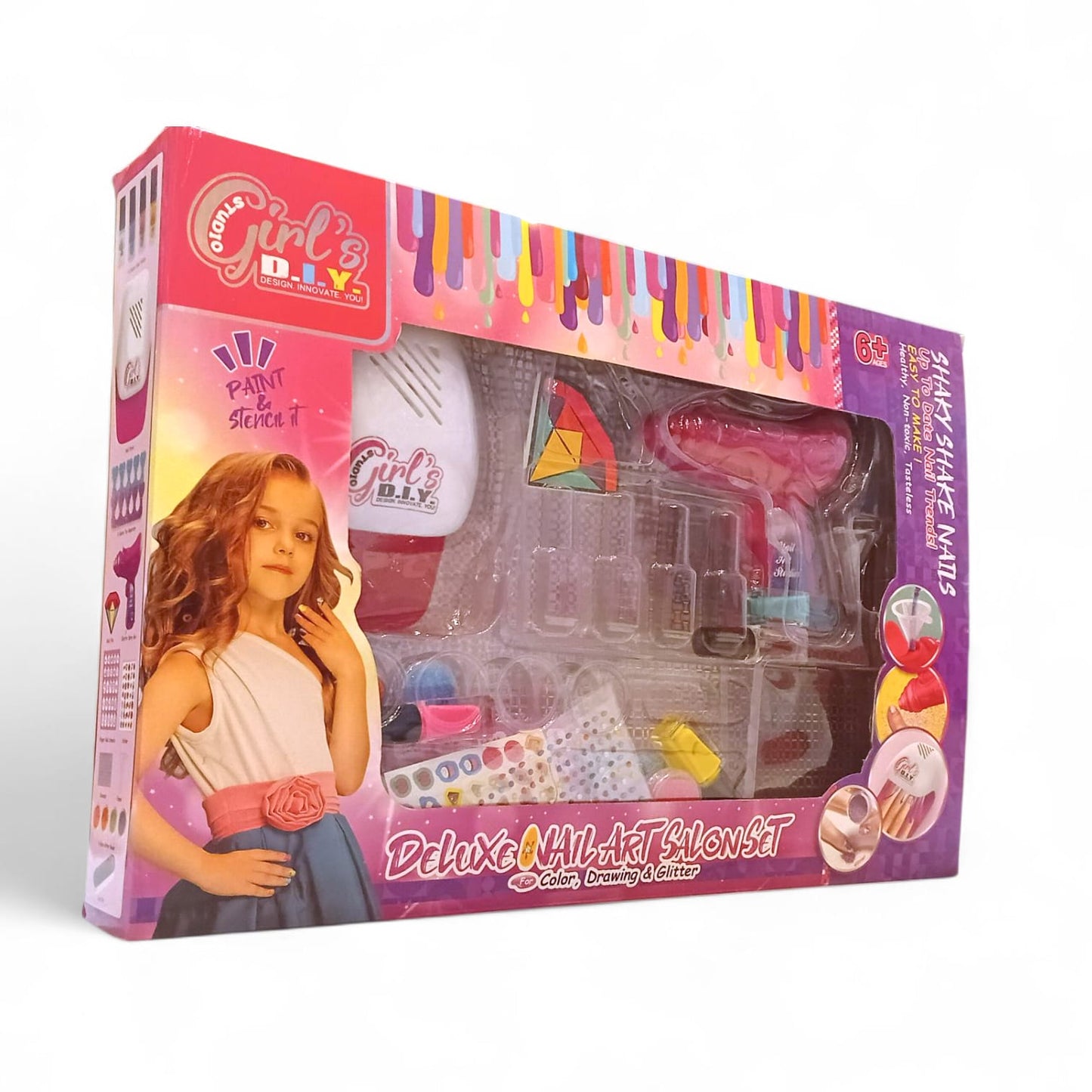 Nail Art & Salon Set - Color, Drawing & Glitter.