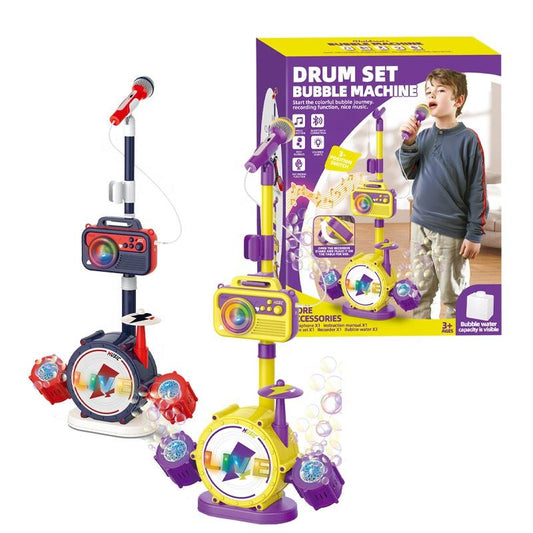 Drum Set With Bubble Machine.
