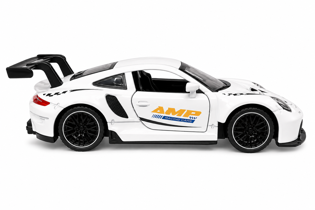White AMP Sports Car