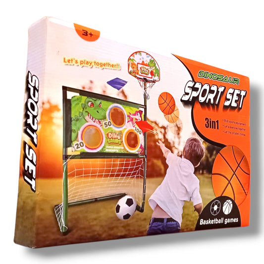 Dinosaur Sports Set 3 In 1  - Lets Play Together.