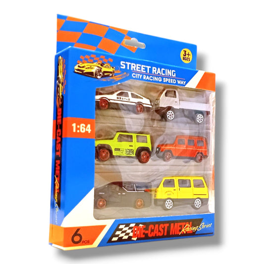 Diecast Metal Car Set - Racing Series (6Pcs)